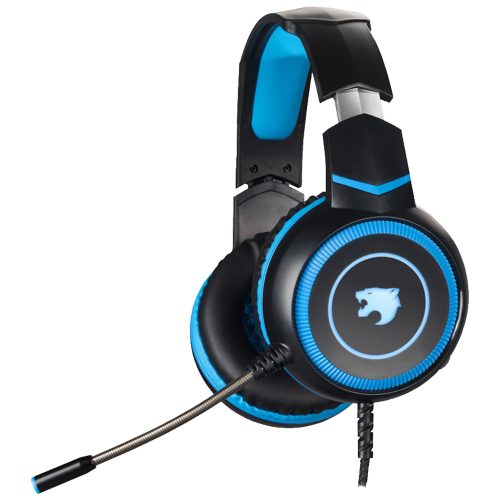 Diadema Gamer Quimera Yaguaret Azul, Microfono, Alambrica Estereo 3.5mm, Adaptador USB C & A, HGQUIMERAYGT