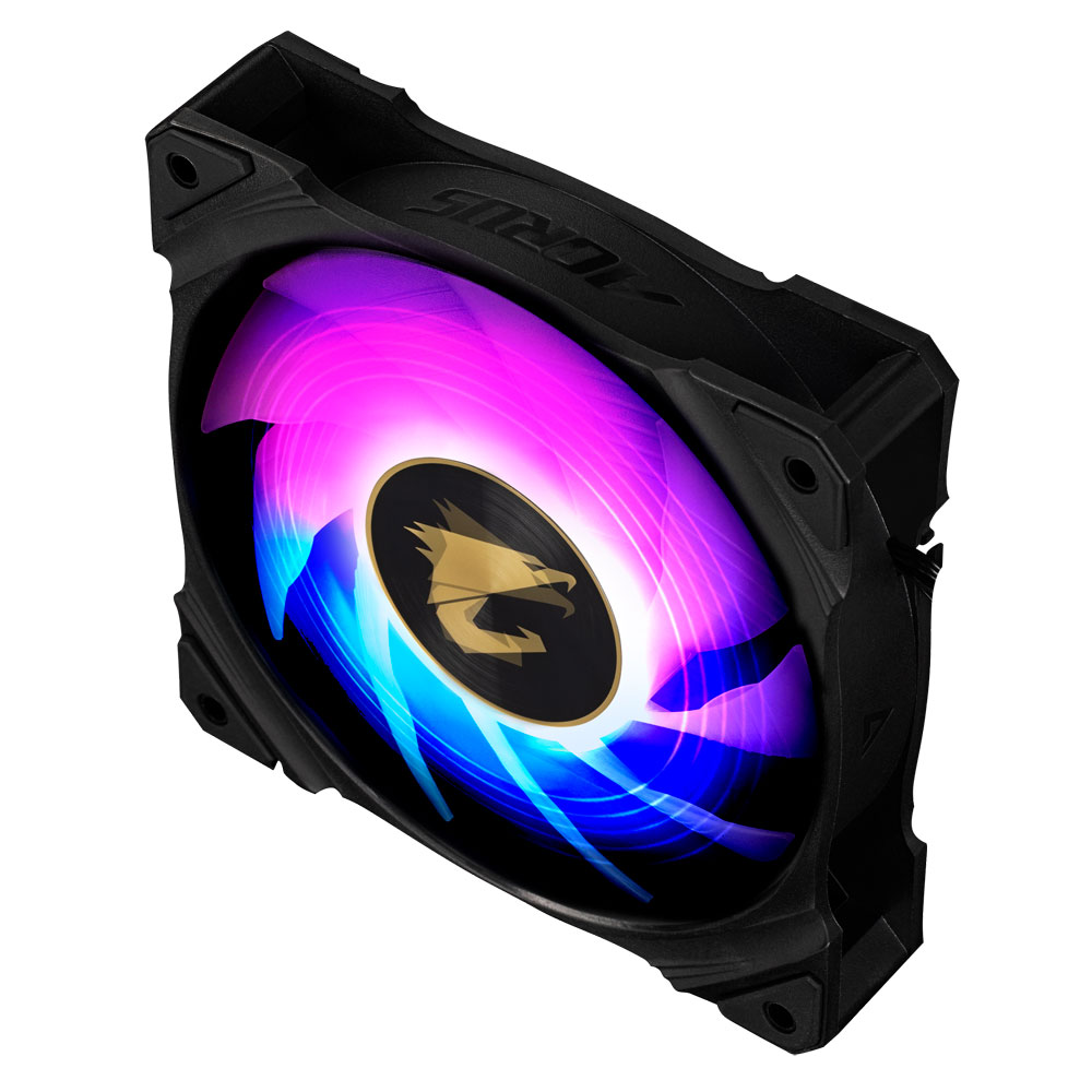 Ventilador Gigabyte AORUS 120 ARGB FAN, Compatible con RGB Fusion, ARGB, 3 pin, anti-vibraciones, GP-AR120RFAN - Image 3