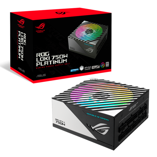 Fuente de Poder ASUS ROG Loki SFX-L, 750W 80+ Platinum, Totalmente modular, Ventilador PWM ARGB de 4.724 in, Sincronización Aura, Listo para PCIe 5.0, ROG-LOKI-750P-SFX-L-GAMING