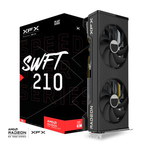 Tarjeta de Video AMD Radeon XFX RX 7600XT Speedster SWFT 210, 16GB, 128-bit GDDR6, PCI Express 4.0, RX-76TSWFTFP
