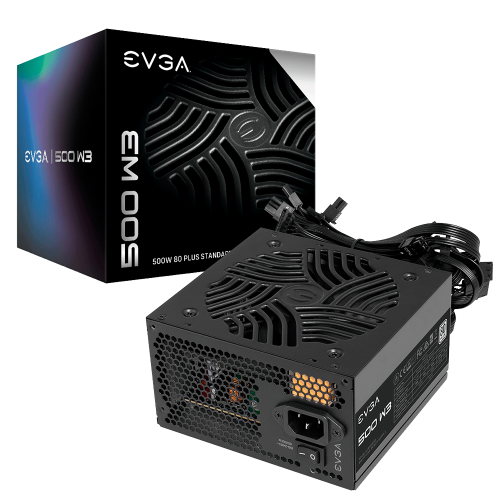 Fuente de poder EVGA 500 W3, 100-W3-0500-K1, 500W, 80 Plus