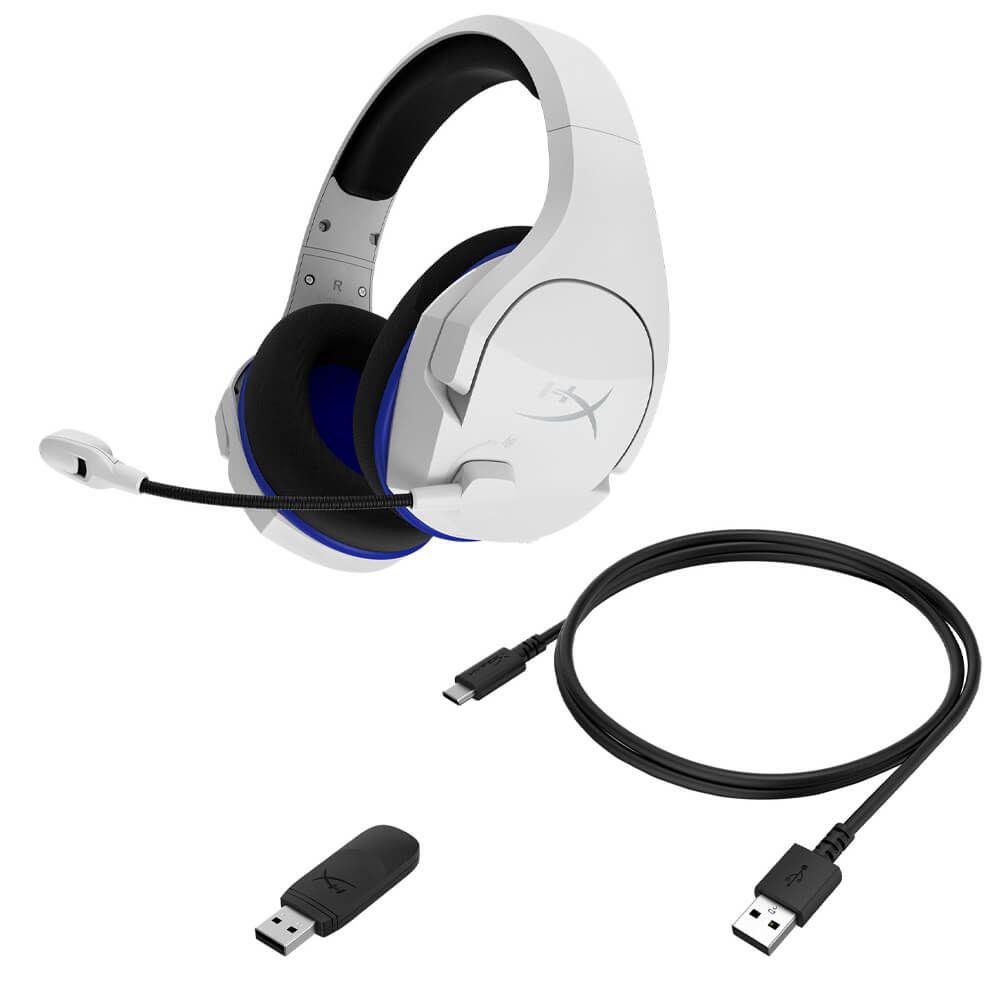 Diadema HyperX Cloud Stinger Core Wireless PS4, PC, PS4 y PS4 Pro con Microfono, White, 2.4GHz, HHSS1C-KB-WT/G - Image 6