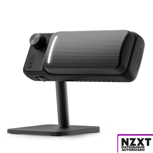 Micrófono NZXT Capsule Elite, USB Microphone, High Resolution, Ideal para Streaming, Compatible con NZXT CAM, Adjustable Stand, Negro, AP-PUMIC-B1, NZXTNEW