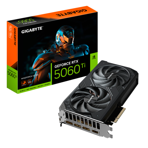 Tarjeta de Video Gigabyte NVIDIA GeForce RTX 5060 Ti WINDFORCE OC Edition, 8GB, 128-bit GDDR7, PCI Express x8, GV-N506TWF2OC-8GD