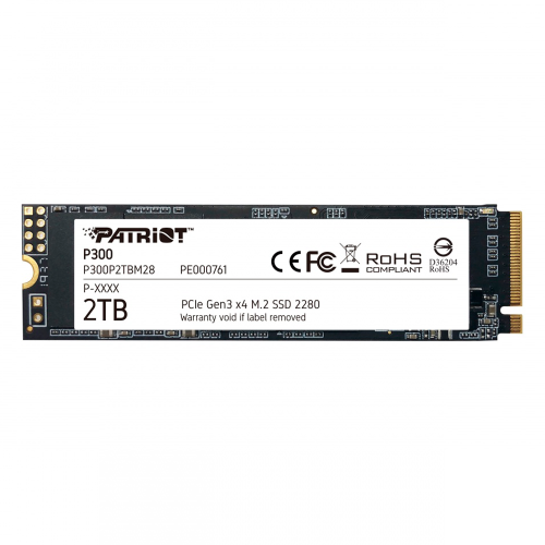 Unidad de Estado Sólido SSD Patriot P300, 2TB, PCI Express 3.0, M.2, P300P2TBM28 /MAX. 1 X CLIENTE