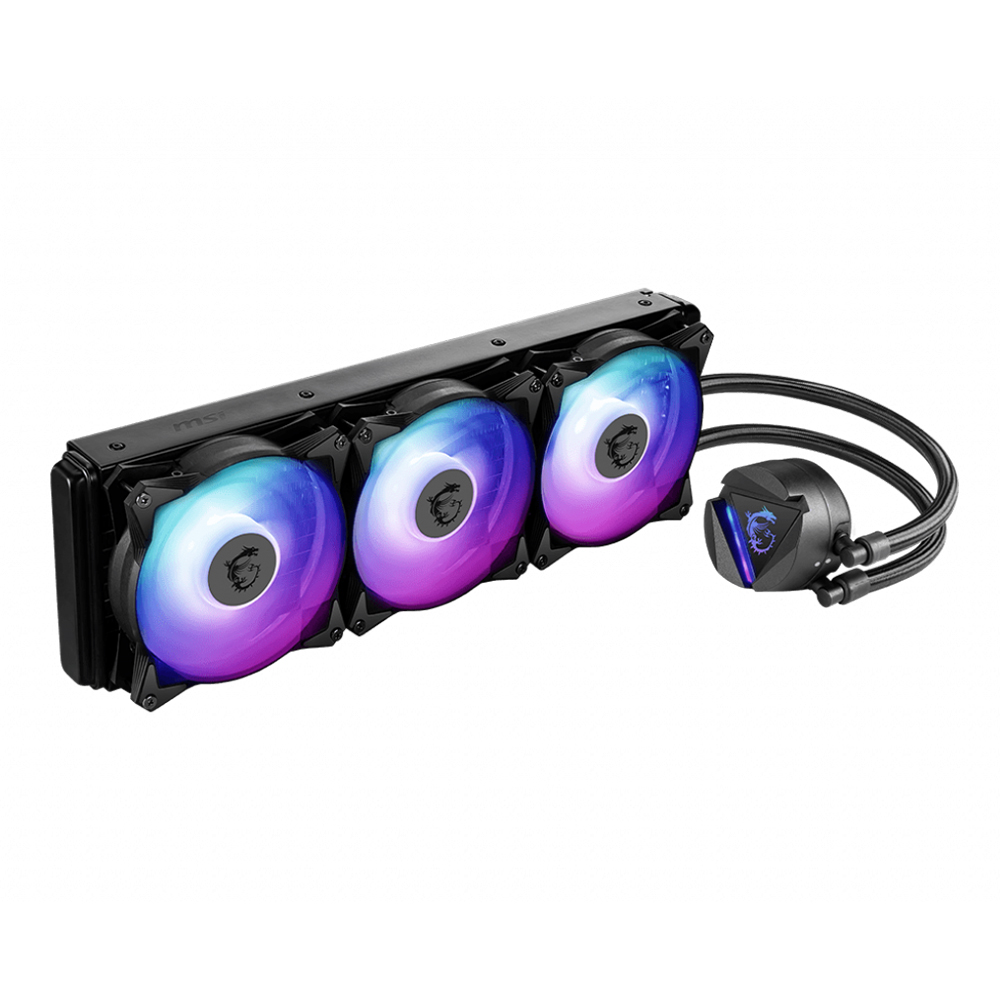 Sistema de Enfriamiento Liquido AIO MSI MAG CORELIQUID 360R - 120mmX3 (360mm) Intel y Amd, MSI Mistyc Light - Image 3