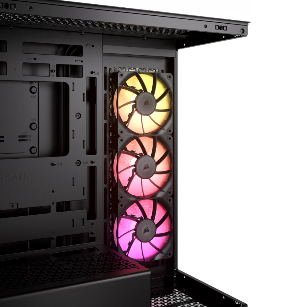 Gabinete Corsair 3500X ARGB, Midi-Tower, Mini-ITX/Micro-ATX/ATX/E-ATX, USB 3.2, Sin Fuente, 3 Ventiladores RS120 RGB Instalados, Negro, CC-9011278-WW - Image 3