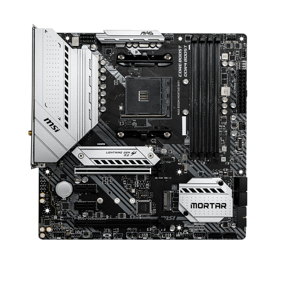 Tarjeta Madre MSI MAG B550M MORTAR WIFI, AM4, AMD RYZEN 3000 SERIES, Micro-ATX - Image 2