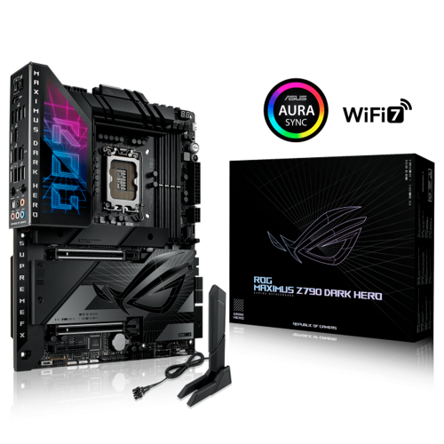 Tarjeta Madre ASUS ROG Maximus Z790 Dark Hero, LGA1700, Up To 192GB DDR5, Intel Wi-Fi 7, ROG MAXIMUS X790 DARK HERO