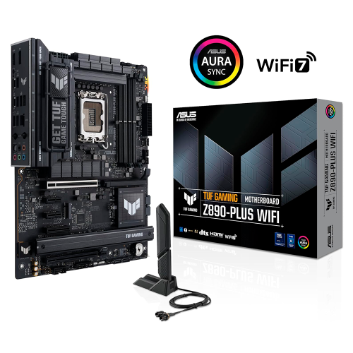 Tarjeta Madre ASUS TUF Gaming Z890-PLUS WiFi, LGA1851, ATX, Intel® Core™ Ultra Series 2 Ready, AI avanzado listo para PC, TUF GAMING Z890-PLUS WIFI