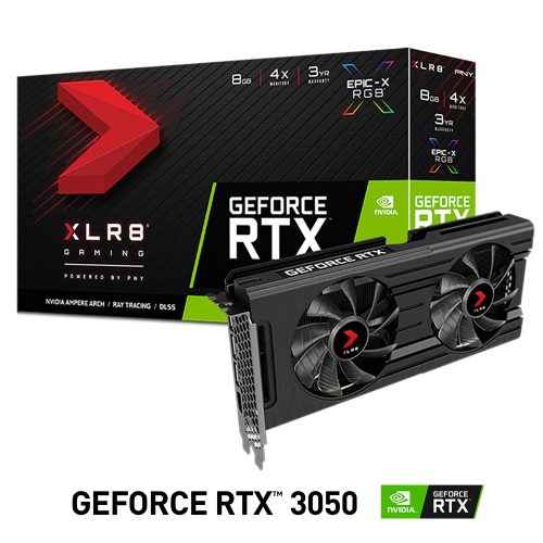 Tarjeta de Video Nvidia GeForce RTX 3050, PNY XLR8, VCG30508DFXPPB1, 3 AÑOS DE GARANTIA NACIONAL