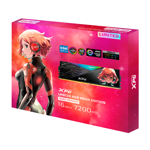 Memoria Ram Ddr5 7200mhz 32gb 2x16 Lancer Rgb Mera, Edición Especial, AX5U7200C3416G-DCLARMLBK /MAX. 1 X CLIENTE