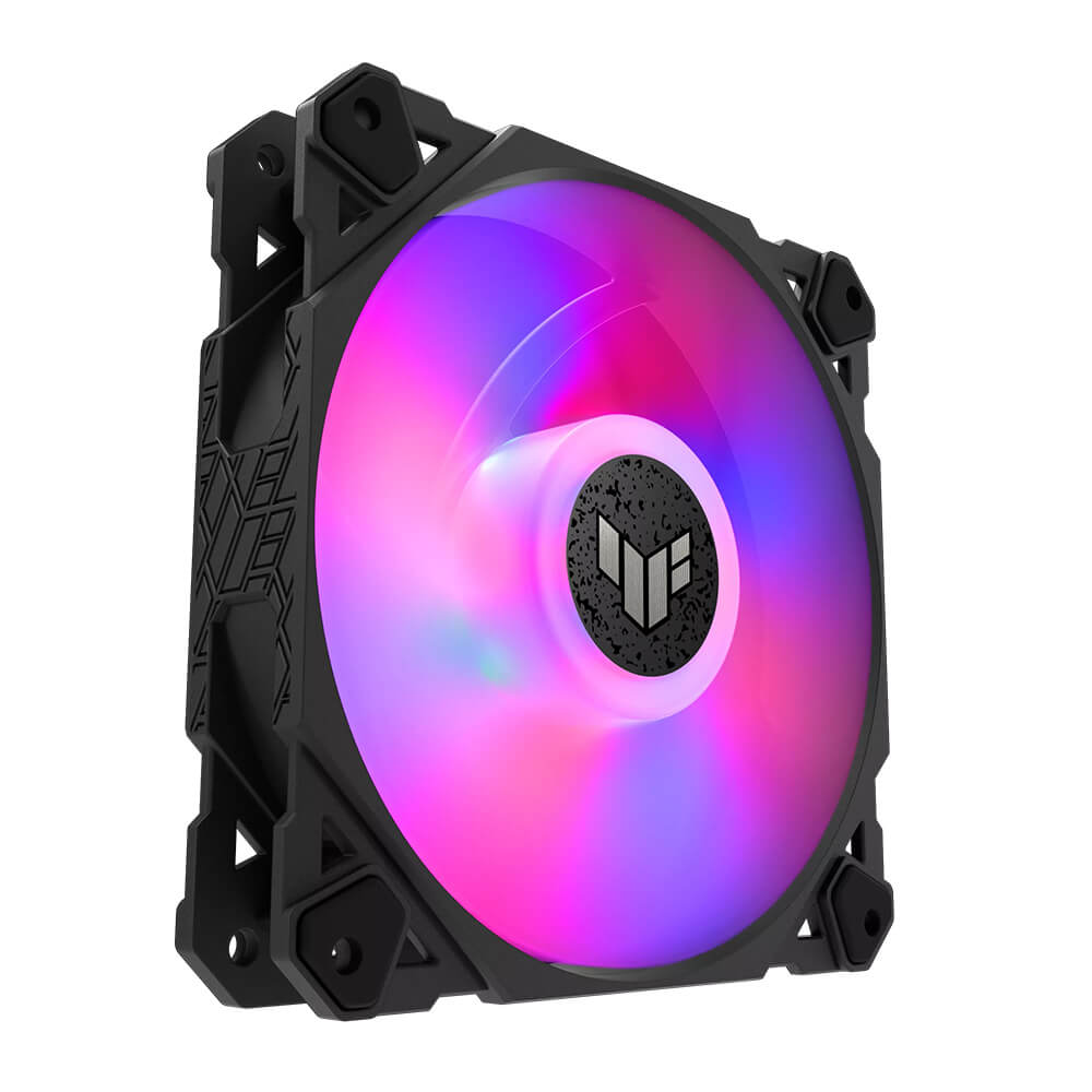 Ventilador Asus TUF TF120 ARGB, 3pin, Customizable, Advanced Fluid Dynamic Bearing, 120mm PWM Control, Anti-vibration Pads, Double-layer, TF120A1R, PRE-FIN - Image 4