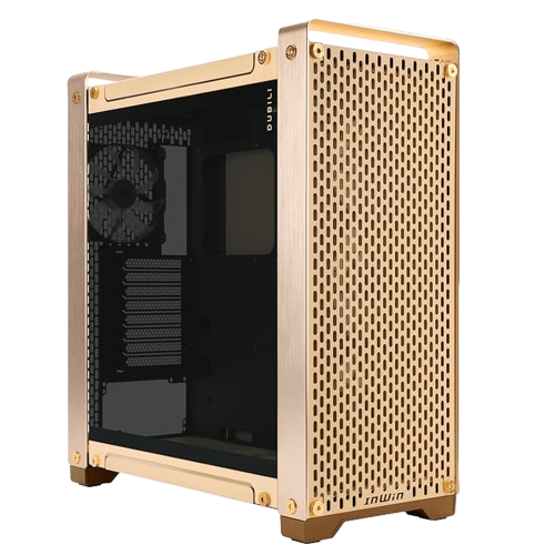 Gabinete In Win Dubili, Full-Tower, E-ATX/ATX/Micro-ATX/Mini-ITX, Cristal Templado, USB 3.2, Sin Fuente, 4 Ventiladores Instalados, DUBILI GOLD