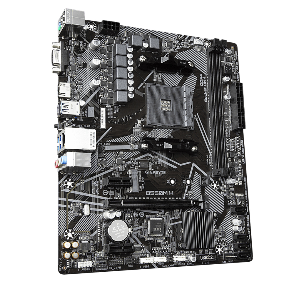 Tarjeta Madre Gigabyte B550M H, AM4, AMD RYZEN 3000 SERIES, Micro ATX - Image 3