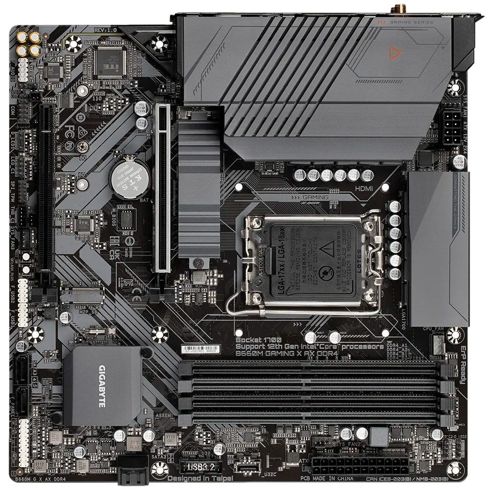 Tarjeta Madre Gigabyte B660M GAMING X AX DDR4, Socket LGA1700 Intel B660 ATX, DDR4, Intel Core 12th Generación - Image 3