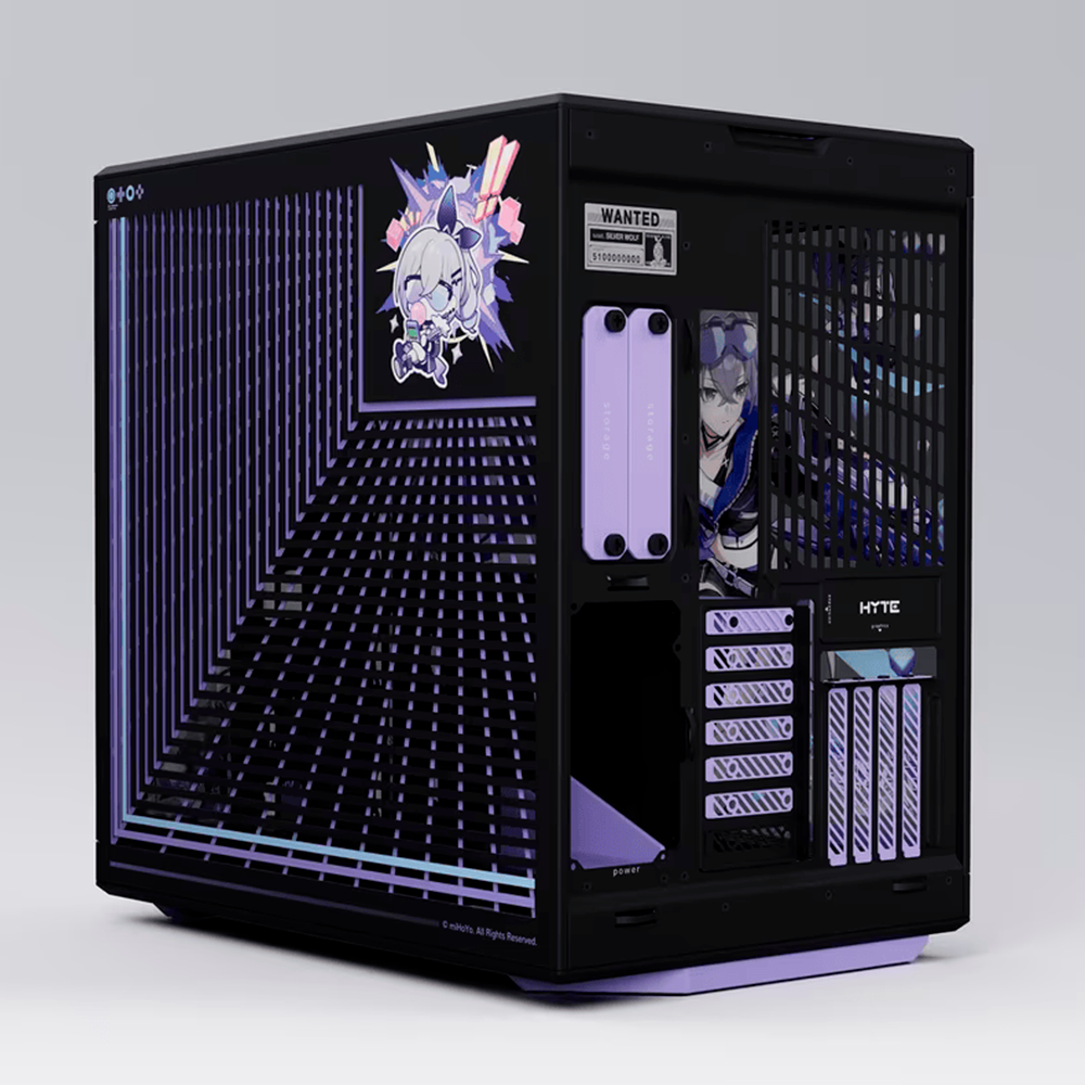 Gabinete HYTE Y70 SILVER WOLF, EDICIÓN ESPECIAL Honkai: Star Rail Limited Edition, Dual Chamber, ATX, Luxury PCIE 4.0 Riser Cable, EXCLUSIVO, Incluye Bundle y Accesorios, CS-HYTE-SW-Y70-EB - Image 6