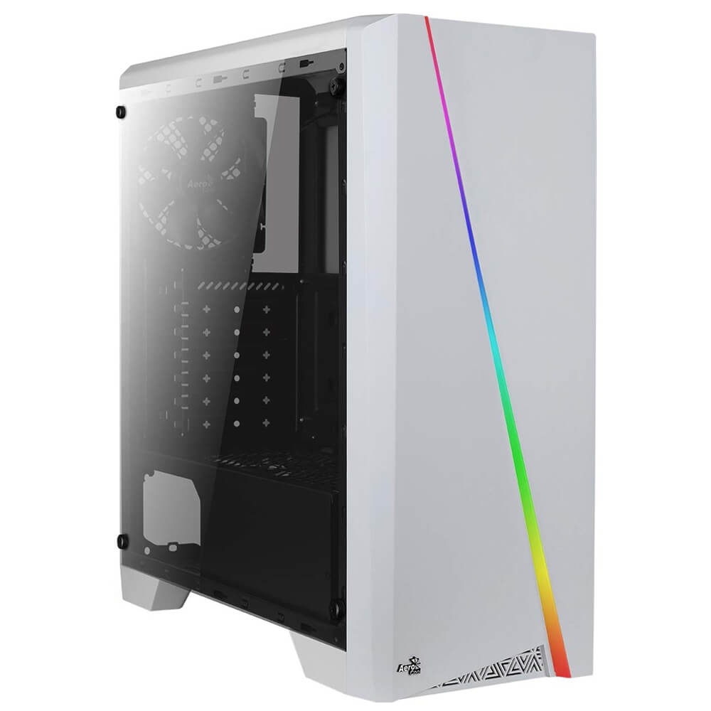 Gabinete Aerocool Cylon TG RGB Edition Blanco, Cristal Templado, ATX, USB 3.0/