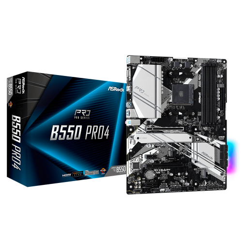 Tarjeta Madre ASRock, ATX, B550 Pro4, AM4, AMD B550, HDMI, Up to 128GB DDR4, B550 PRO4