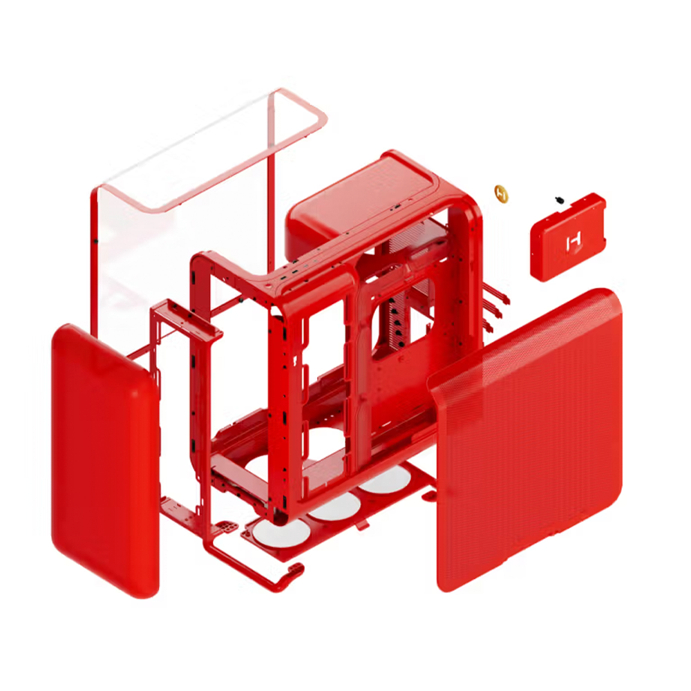 Gabinete Hyte X50, Mid Tower, ATX/EATX/Micro-ATX/Mini-ITX, 1x USB 3.2 Gen 2x2 Tipo-C, Vidrio Acústico Laminado, Wild Cherry, CS-HYTE-X50G-RR - Image 7