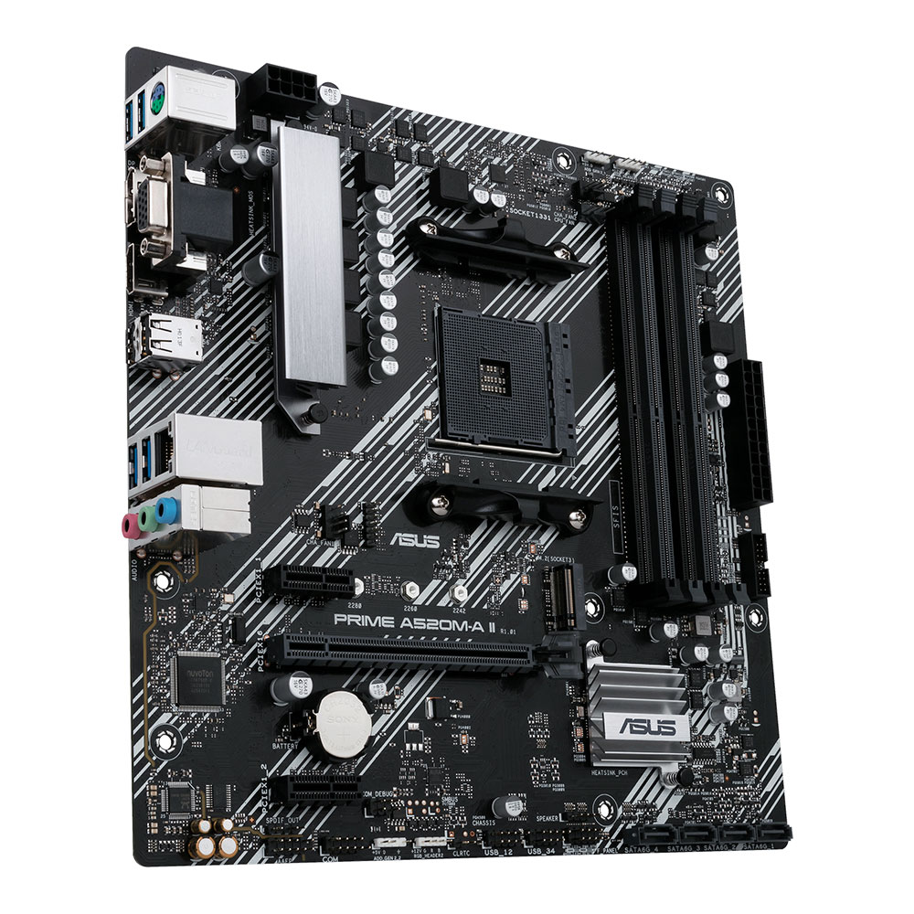 Tarjeta Madre Asus PRIME A520M-A-ll/CSM Socket AM4 AMD Ryzen 3ra Generación Ready A520 Micro ATX, DDR4 - Image 3