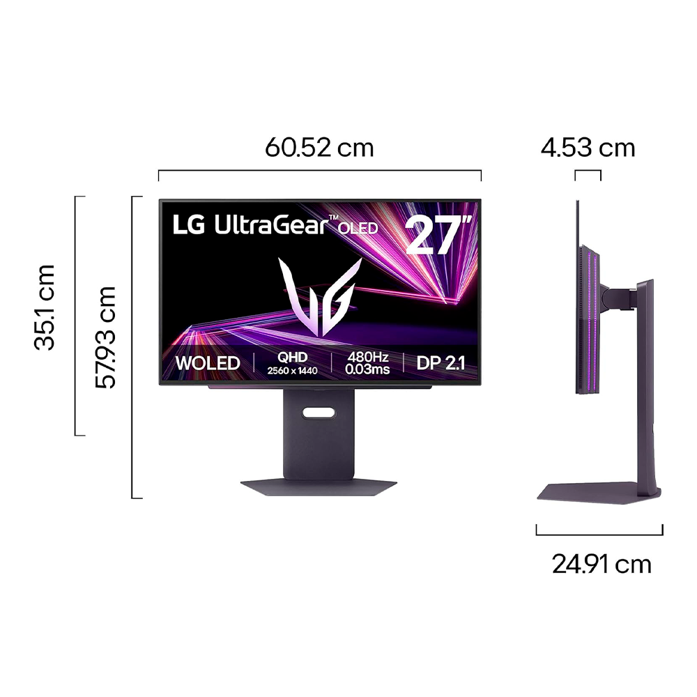 Monitor Gamer LG 27GX790A-B OLED, 27, 2560x1440, G-Sync/FreeSync, 480Hz, HDMI/DisplayPort, Negro, 27GX790A-B - Image 6