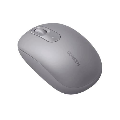 UGREEN 90669 Mouse Inalámbrico 2.4G 800/1200/1600/2400 DPI | Función de 3 botones | Alcance 10m | Silencioso | Ergonómico | Anti-caída y Anti-interferencias | Batería Alcalina AA incluida | Color Grey.