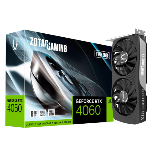 Tarjeta de Video Zotac NVIDIA GeForce RTX 4060 8GB Twin Edge, 8GB, 128-bit GDDR6, PCI Express x8 4.0, ZT-D40600E-10M