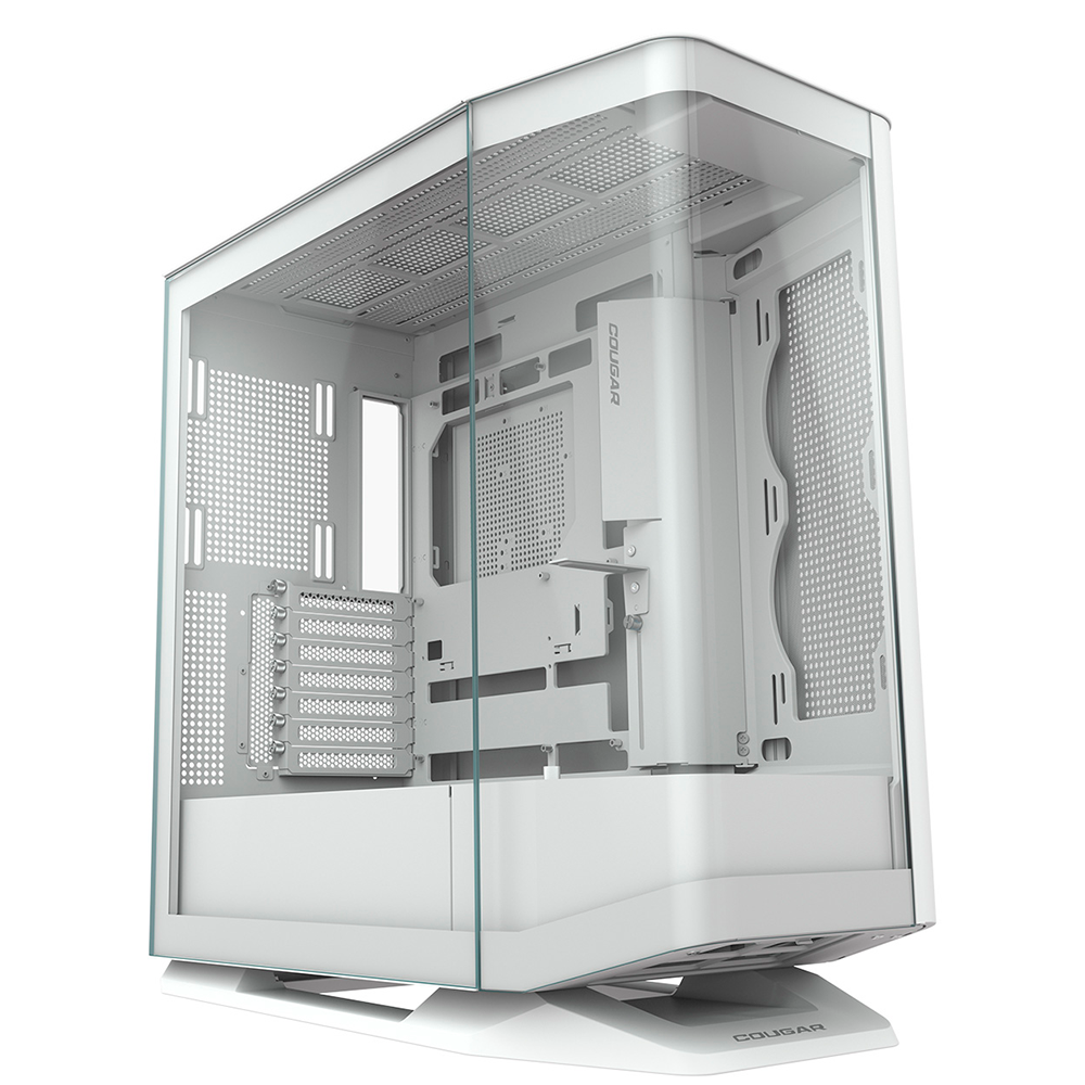 Gabinete Cougar FV270, MidTower E-ATX, Ventiladores ARGB PWM Integrados, Prisma de Luz, Protector de Filtro, Soporte Sin Herramientas, Blanco, 3858M60.0002