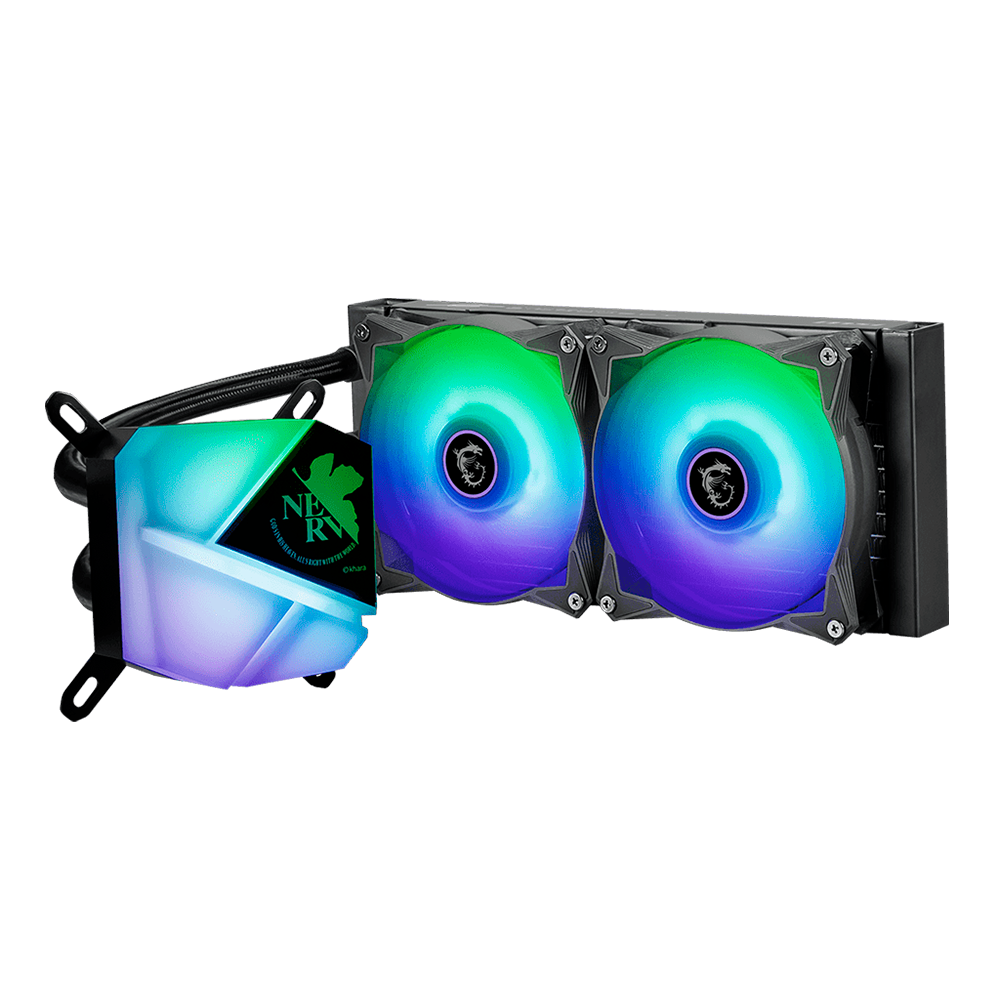 Enfriamiento Líquido de CPU MSI MAG CoreLiquid C240 EVA e-Project, AIO RGB, Radiador de 9.449 in, Ventiladores dobles ARGB PWN de 4.724 in., MAG CORELIQUID C240 EVA E-PROJECT, MSIB, PROMSI - Image 2