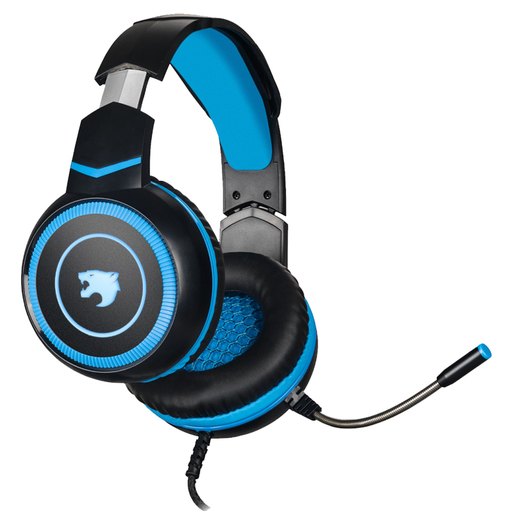 Diadema Gamer Quimera Yaguaret Azul, Microfono, Alambrica Estereo 3.5mm, Adaptador USB C & A, HGQUIMERAYGT - Image 3