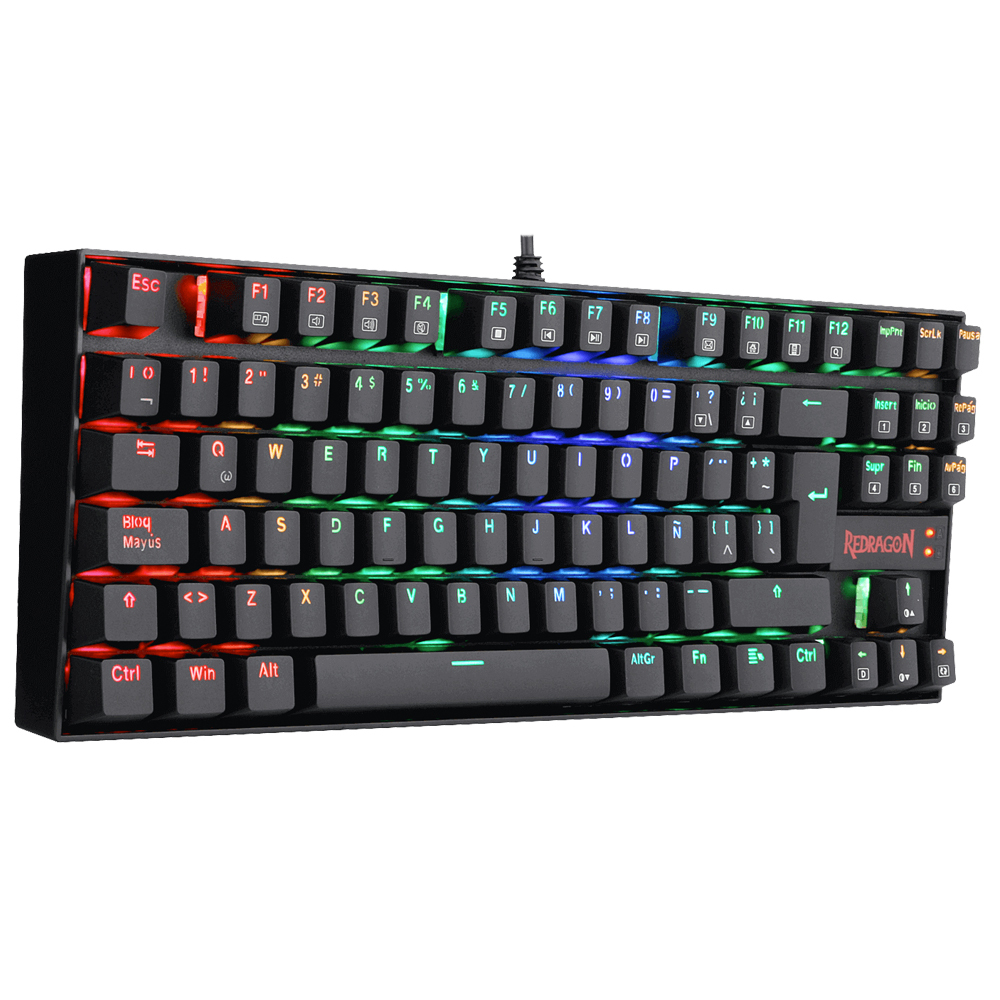 Teclado Gamer REDRAGON K552RGB-1R-SP-KUMARA, Alambrico, Led RGB, Español, Tenkeyless, Switch Redragon Red, Botones Multimedia (FN+) // NAVIDAD - Image 2