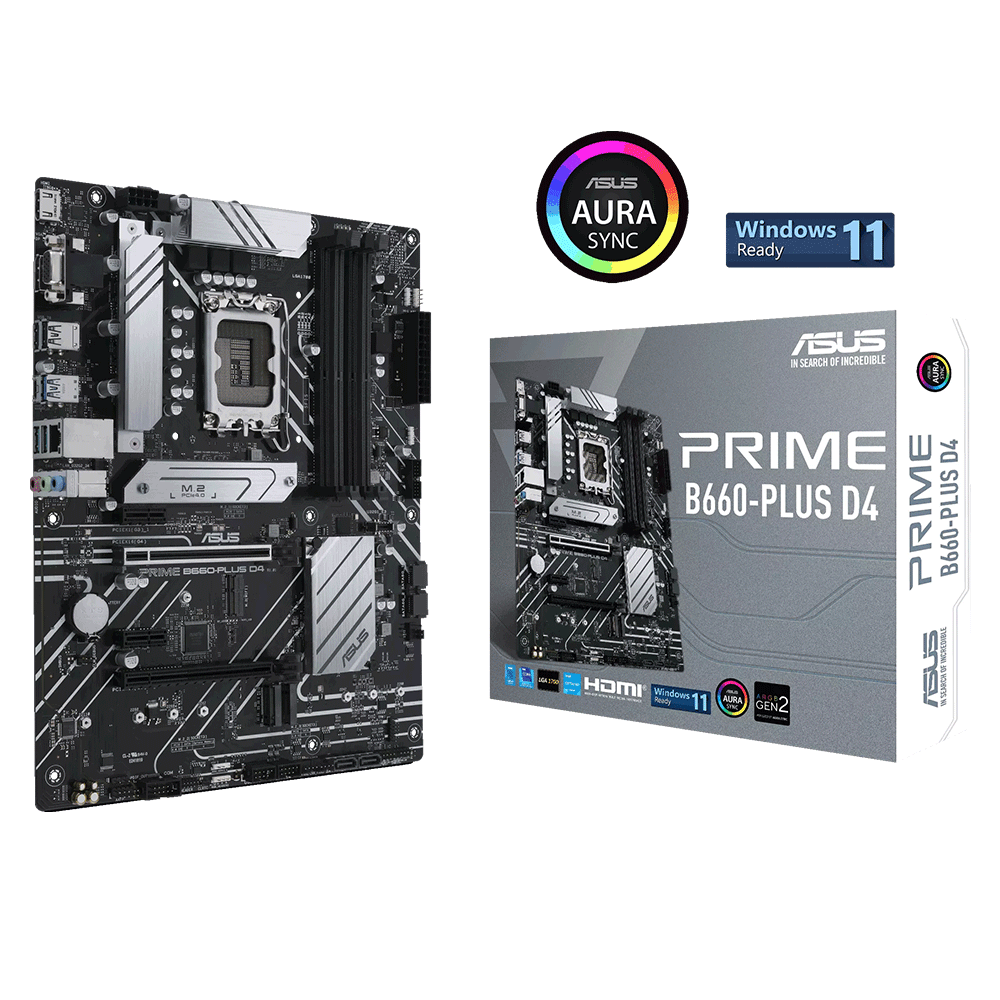 Tarjeta Madre ASUS PRIME B660-PLUS D4, Socket LGA1700 Intel B660 ATX, DDR4, Intel Core 12th Generación