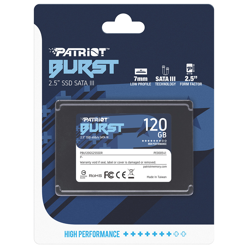 Unidad de estado solido SSD 120GB 2.5" SATA3 Patriot Memory Burst, PBU120GS25SSDR /MAX. 1 X CLIENTE - Image 4