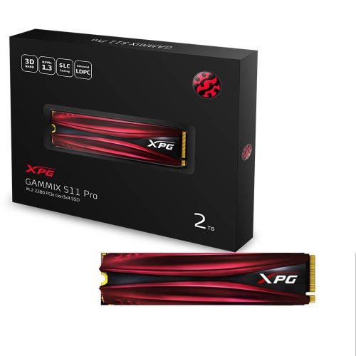 Unidad de estado solido SSD M.2 Nvme 2TB Adata XPG Gammix S11 Pro Lectura 3500MB/s Escritura 3000MB/s AGAMMIXS11P-2TT-C /MAX. 1 X CLIENTE