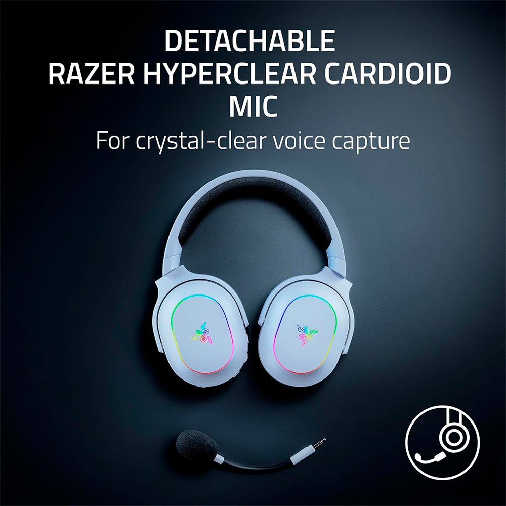 Diadema Gamer Razer Barracuda X Chroma, Inalámbricos, Multiplataforma, Con 6 Zonas Chroma RGB/ SmartSwitch Hyperspeed & Bluetooth, Controlador de 40 mm, Negro, RZ04-05220100-R3U1 - Image 6