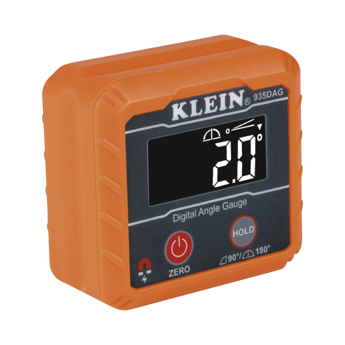 KLEIN TOOLS 935-DAG Inclinómetro y Nivel digital con Magneto y Pantalla Digital que Gira en Posición Invertida