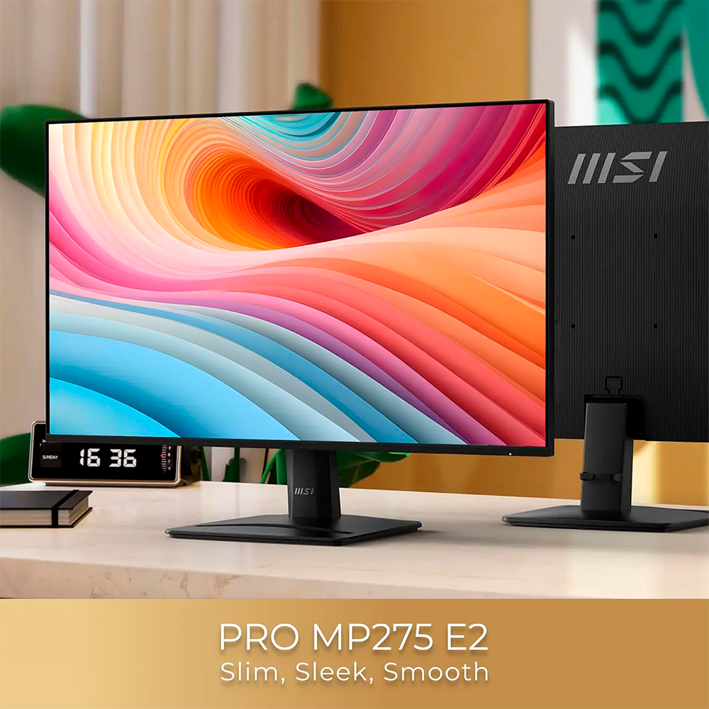 Monitor MSI PRO MP275 E2, 27”, FHD, 1920x1080, IPS, 120Hz, Sincronización Libre, HDMI, DisplayPort, Montaje VESA, PRO MP275 E2 - Image 2
