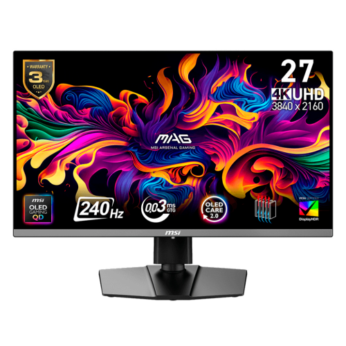 Monitor Gamer MSI MAG 272UP QD-OLED X24 QD-OLED, 26.5", 3840x2160 4K Ultra HD, 240Hz, HDMI/DisplayPort, Negro, MAG 272UP QD-OLED X24