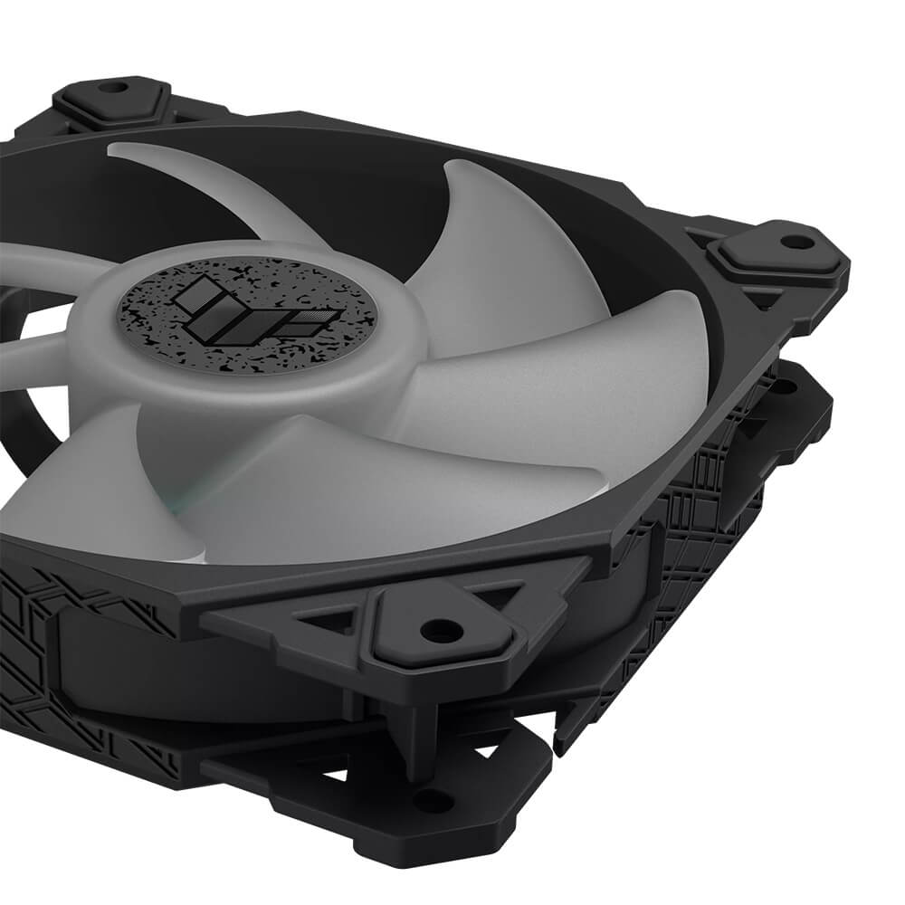 Ventilador Asus TUF TF120 ARGB, 3pin, Customizable, Advanced Fluid Dynamic Bearing, 120mm PWM Control, Anti-vibration Pads, Double-layer, TF120A1R, PRE-FIN - Image 6