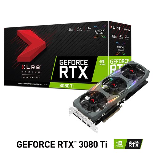 Tarjeta de Video Nvidia GeForce RTX 3080 TI, PNY XLR8 GAMING, VCG3080T12TFXMPB, 3 AÑOS DE GARANTIA