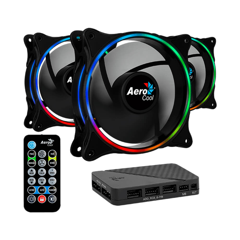 Kit ventiladores Aerocool Eclipse 12 PRO, 3 x 120mm, ARGB, Controlador + Control - Image 5