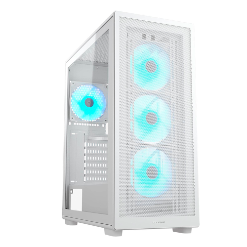 Gabinete Cougar MX220, RGB, Cristal Templado, Midi-Tower, Mini-ITX/Micro-ATX/ATX, USB 3.0/2.0, Sin Fuente, 4 Ventiladores ARGB Instalados, Blanco, 382AC80.002