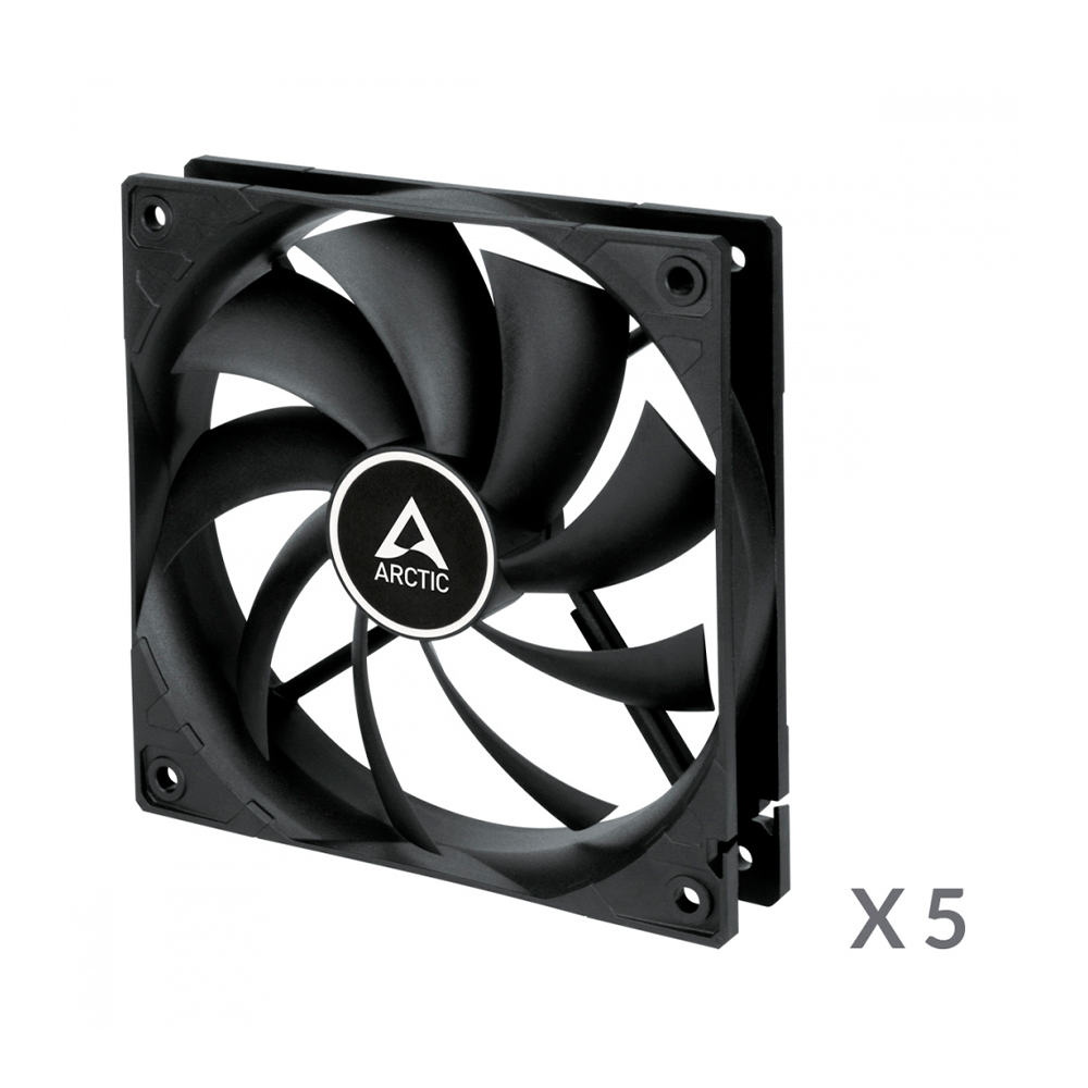 Kit 5 Ventiladores Arctic F12, 5x120mm, 1350RPM, Negro, ACFAN00248A - Image 3