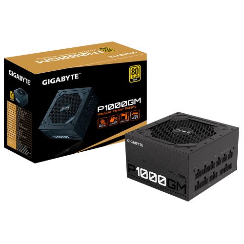 Fuente de poder Gigabyte P1000GM, 80 Plus Gold, Full Modular, 1000W -, GP-P1000GM