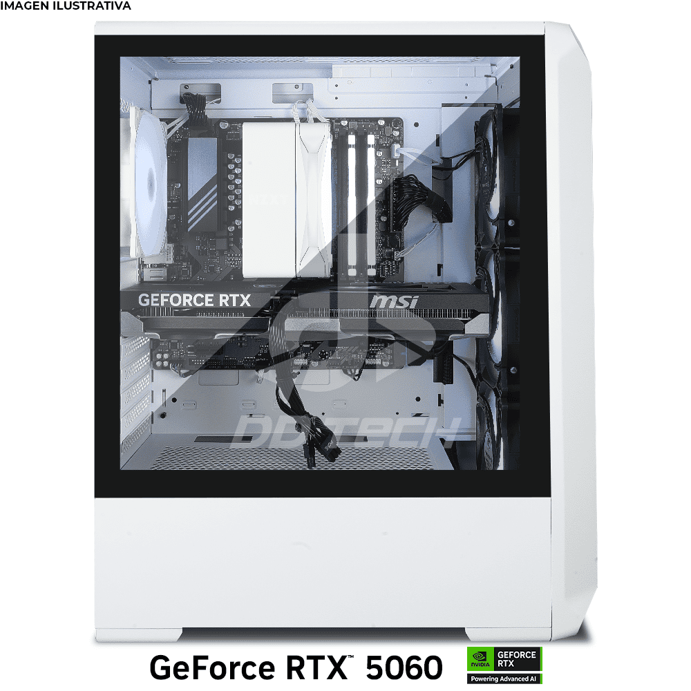 Computadora PRIDE GAMING ZEBRA, NVIDIA GeForce RTX 5060, AMD Ryzen 5 8400F, 32GB RAM, 1TB M.2 NVME, 600W 80+ BRONZE - Image 3