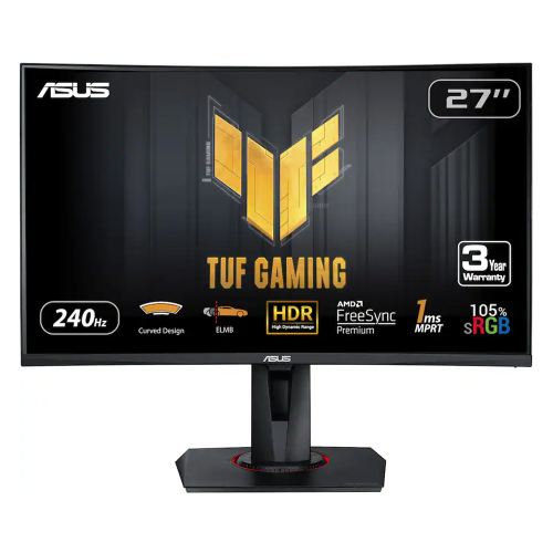Monitor Gamer ASUS TUF Gaming VG27VQMY, LED, 27", Full HD, Adaptive-Sync/FreeSync, 240Hz, HDMI/DisplayPort, Negro, VG27VQMY
