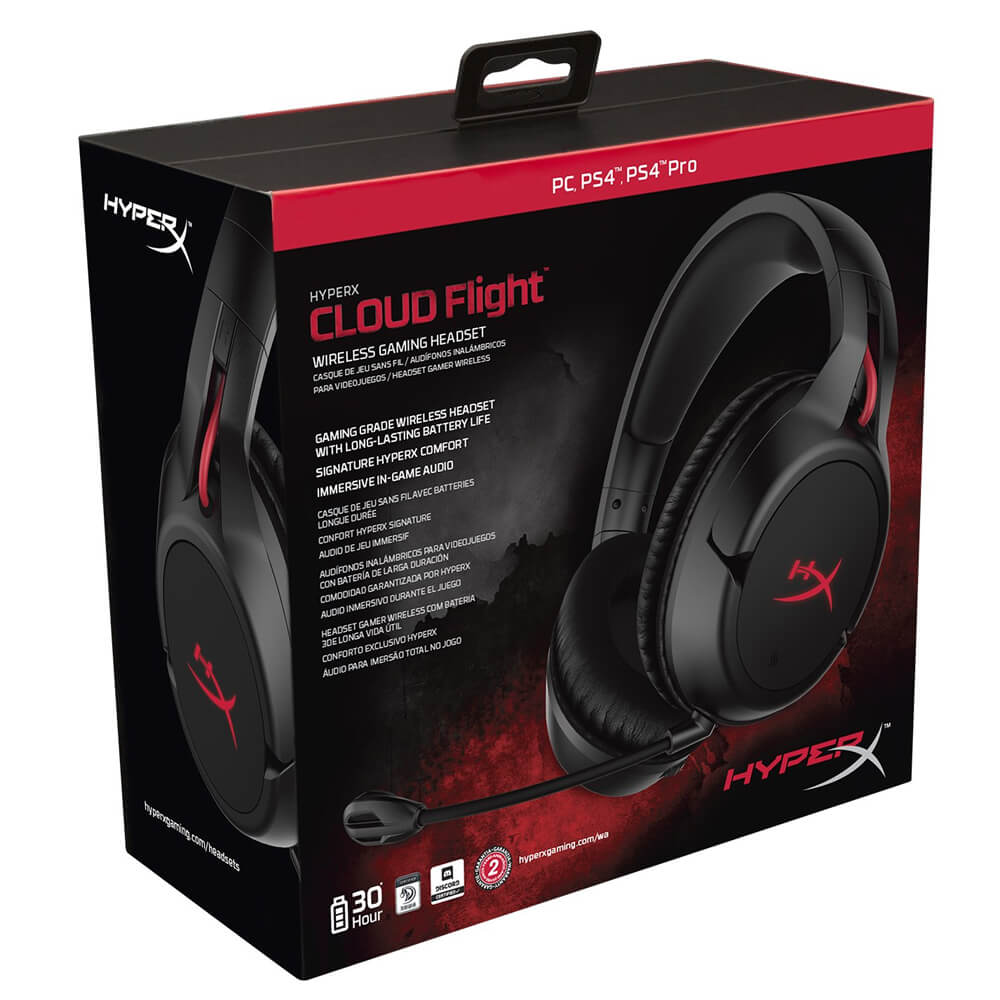 Diadema Gamer Inalámbrica HyperX Cloud Flight Black, PC - PS4 y PS4 PRO, HX-HSCF-BK-AM - Image 5