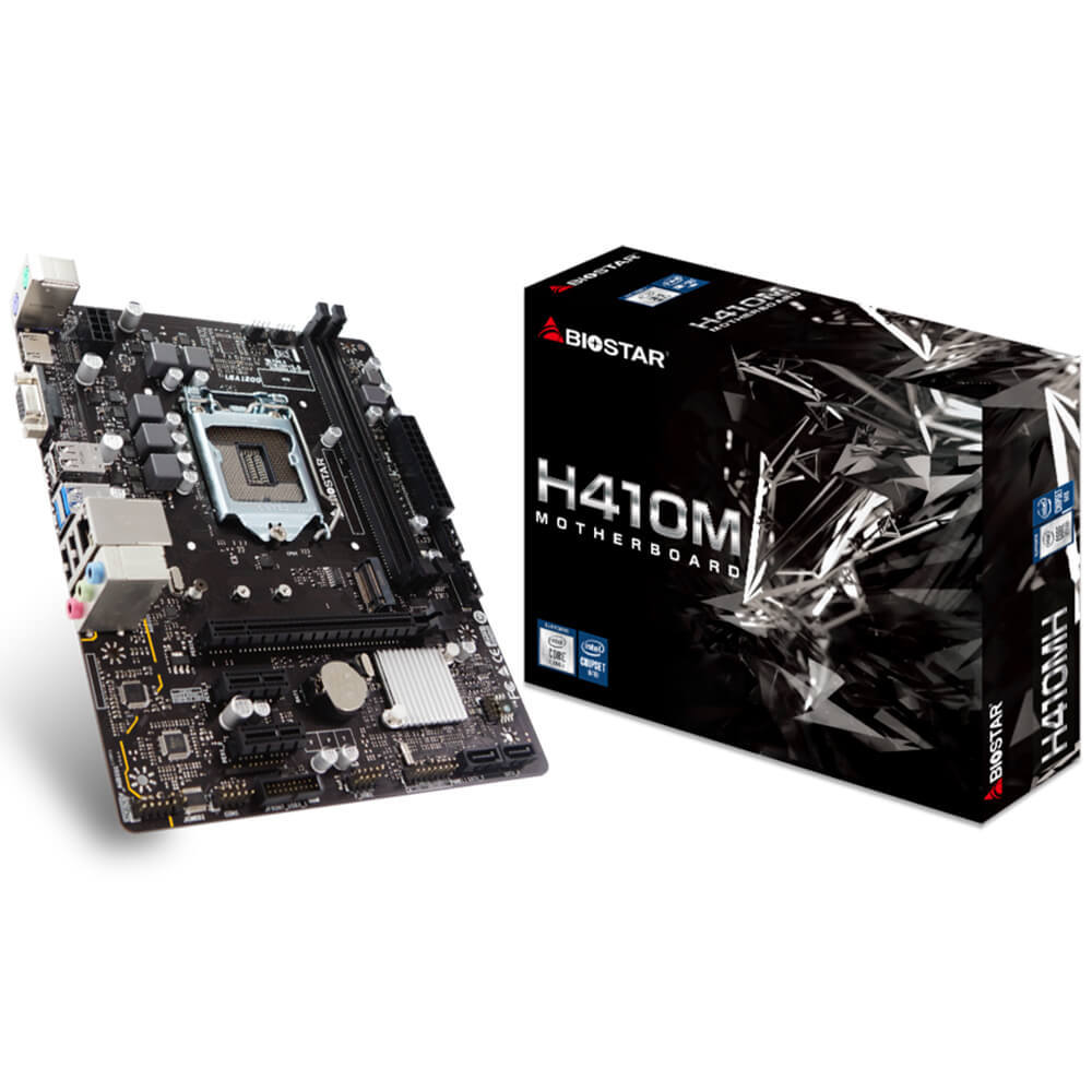 Tarjeta Madre Biostar H410MH Socket LGA1200 Intel H410 Micro-ATX, DDR4, Intel Core 10th Generación