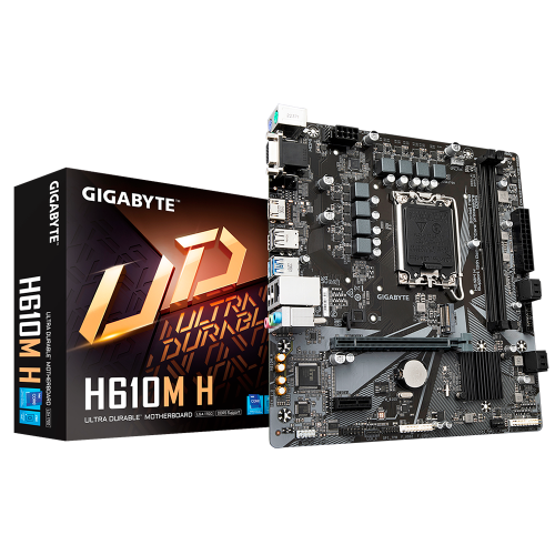 Tarjeta Madre Gigabyte H610M H, Micro ATX, LGA1700, Intel H610 Express, HDMI, Up To 64GB DDR5, HDMI, H610M H